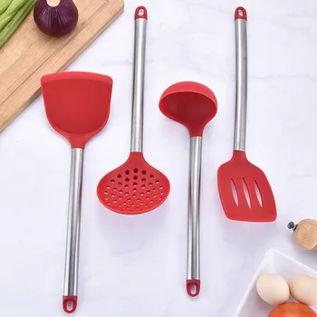 

Silicone Kitchen Utensil Nonstick Stainless Steel Kitchen Tong Turner Spatula Cooking Utensil Cookware Baking Gadget Pinzas Chef