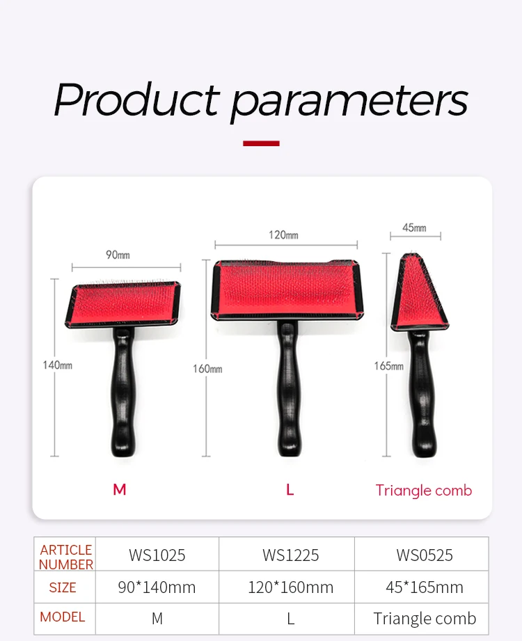 Remove Needle Brush Slicker Massage Tool Dog Cat Grooming Comb Shedding Hair - PeticaDeals