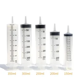 Plastic Injection Syringe 60/100/200/300/500ML Syringe Tubing for University laboratory Cake decoration Dispensing Liquid Using