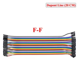 Versatile Dupont Jumper Wire Set for DIY Electronics - 10cm/20cm/30cm Lengths (20CM F-F)
