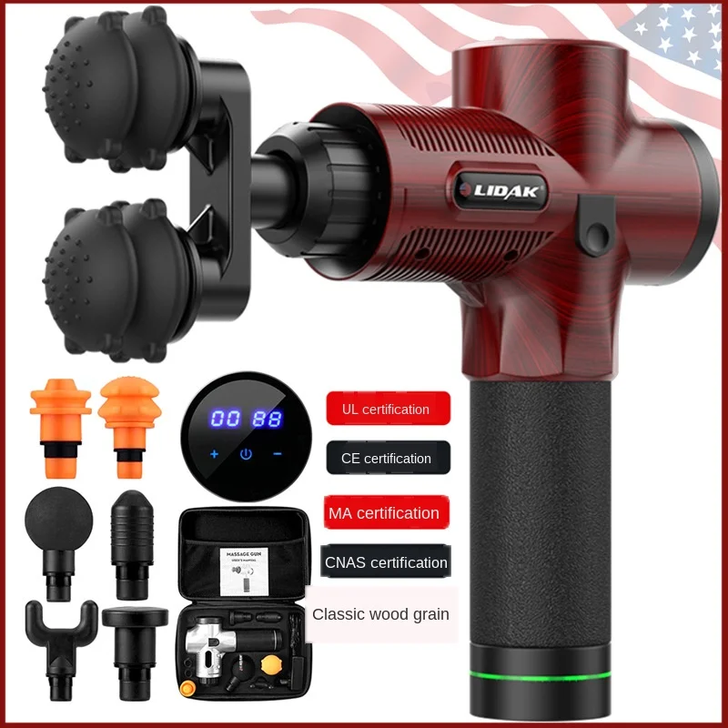 

Lidak Fascia Gun Muscle Double-Headed Massager Fitness Massager Electric Impact Gun Vibration Relaxation Gun