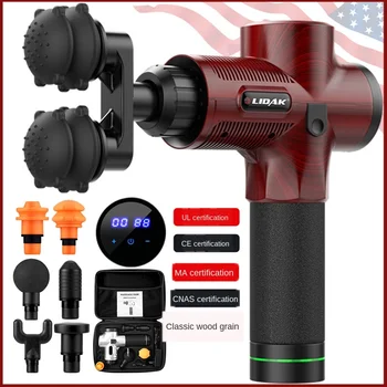 

Lidak Fascia Gun Muscle Double-Headed Massager Fitness Massager Electric Impact Gun Vibration Relaxation Gun