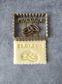 

5cm Customized name and date cookie cutter,Personalized baptism biscuit mold,Baking mold DIY stamp