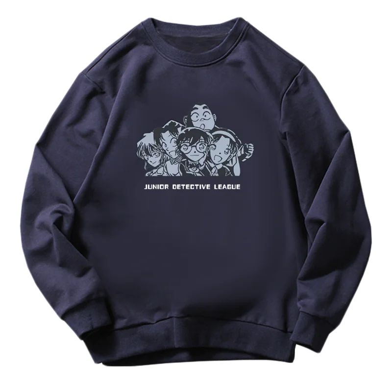 Detective Conan/толстовка для мальчиков с героями мультфильмов; мужские толстовки с круглым вырезом; хлопковая уличная одежда; сезон осень-зима; одежда на заказ; принт «сделай сам»