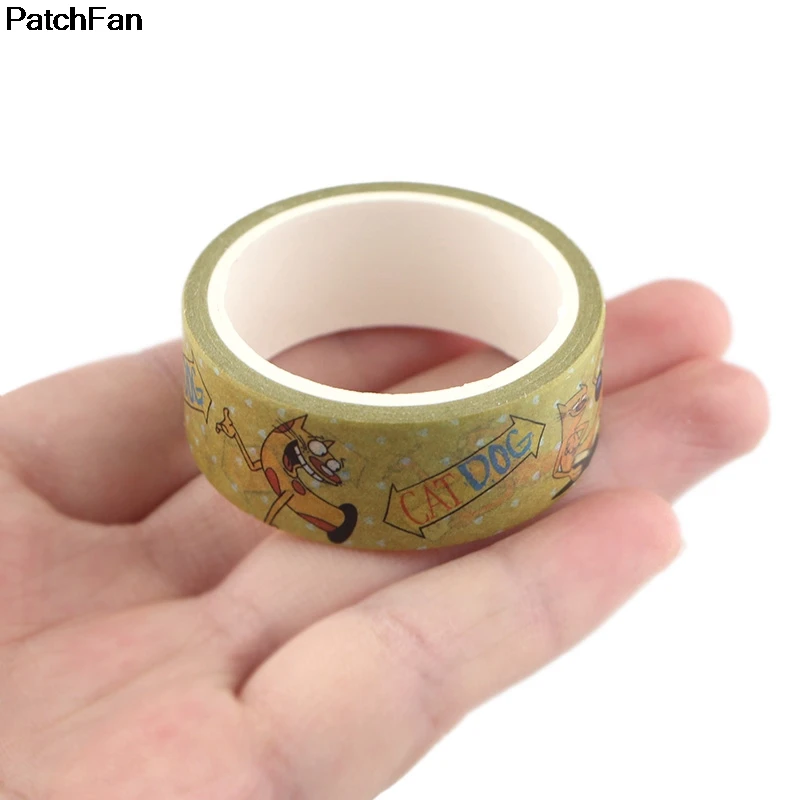 Patchfan Catdog мультфильм Забавный DIY Скрапбукинг дети клейкая бумага Васи маскирующая Лента Печатный узор наклейки Наклейка A2381