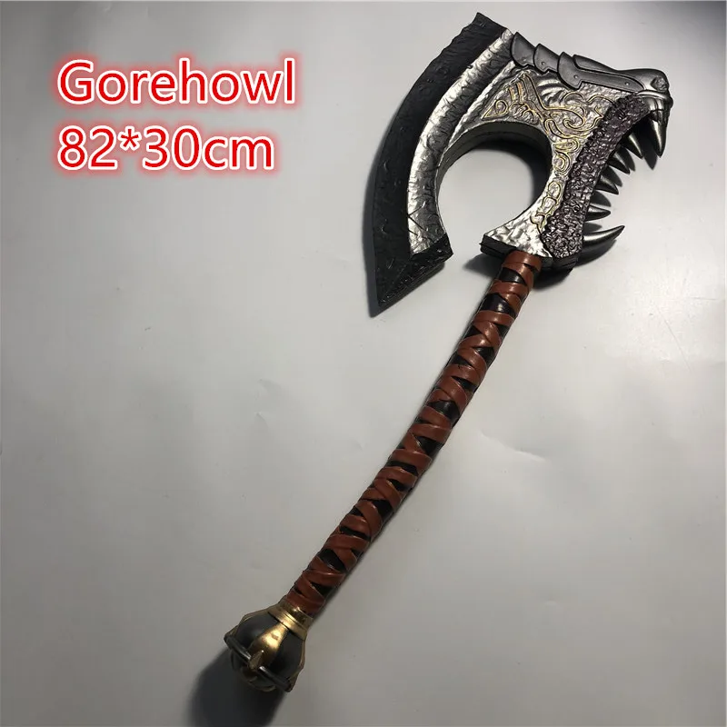 1:1 Anime Cosplay Wow Battle Axe Gorehowl Gioco Film Halloween Cosplay Thrall Axe Pu Armi Gioco Di Ruolo Modello Giocattolo Prop 82Cm
