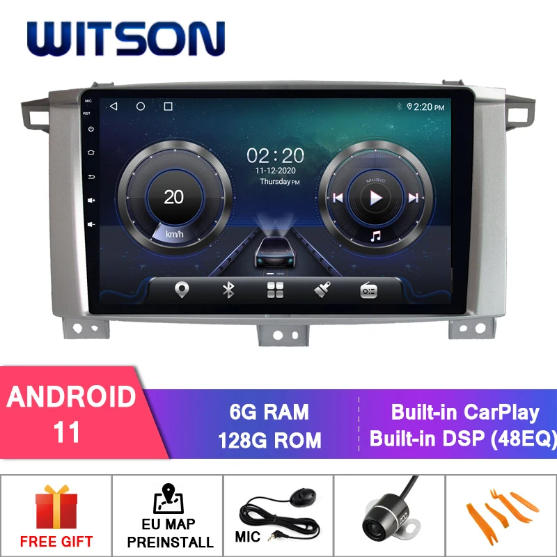 

WITSON Android 11 CAR DVD SYSTEM for TOYOTA LAND CRUISER 100 GX 2005 Car Multimedia Player Stereo AutoAudio GPS Navigation DVD