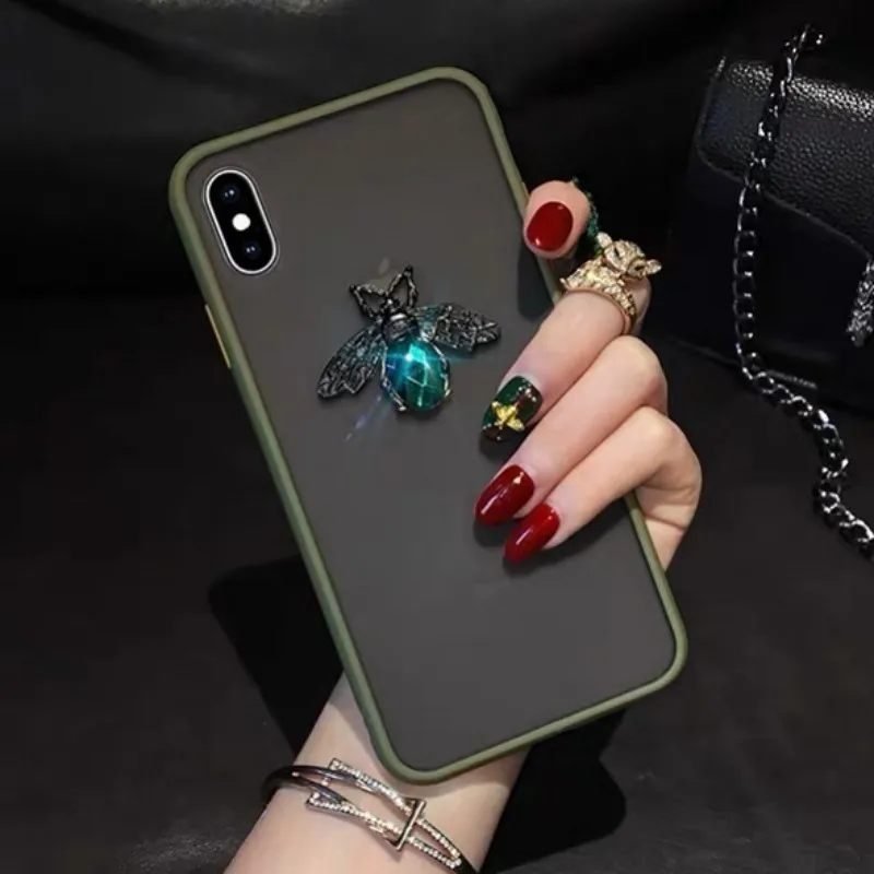 Чехол для телефона из матового металла с алмазной Пчелкой Oppo Reno 2Z 2 Z 10X Ace Realme X XT 5
