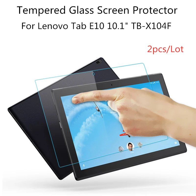 

2pcs 9H Explosion-proof Screen Protector For Lenovo Tab E10 10.1 TB-X104F Tablet Anti-scratch Tempered Glass Protective Film
