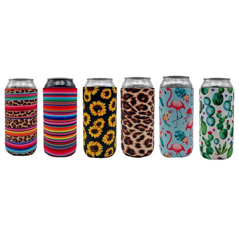 6 Pezzi Pieghevole In Neoprene Can Beer Cooler Sleeves High Energy/Beer Drink Coolies Per 16Oz Rockstar, Monster, Bottiglia Di Birra Da 500Ml