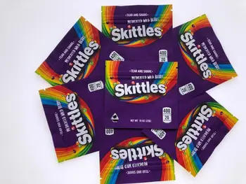 

Medicated Wild Berry Sour Skittles Purple Smell Proof Bags Local 400 Mylar Bags Empty Bag cgjaz