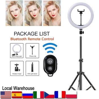 

26cm Selfie Ring Light Bluetooth remote control Lazy Mobile Phone Holder Bracket Photography Ringlight LED Light For Youtube