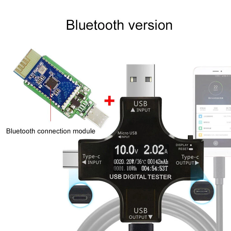 USB C метр тестер тип-c USB мультиметр тестер тока напряжение нагрузки сопротивление PID цифровой тестер температуры с tft-дисплеем