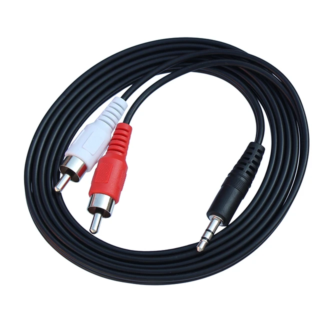 Mini 3.5mm AV 1 into 2 Audio Stereo Aux Cord 2 RCA to 3.5mm Male 3.5 Jack  RCA Aux Cable For Speaker Wire For Car/PC/TV - AliExpress