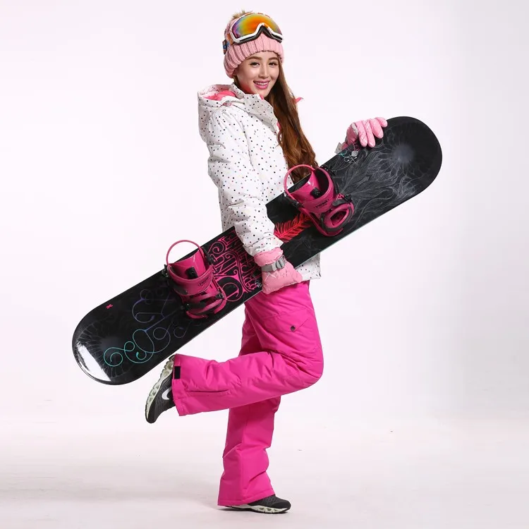 Самый дешевый толстый теплый лыжный костюм для женщин, водонепроницаемый ветрозащитный лыжный костюм и куртка для сноуборда, комплект со штанами, женские зимние костюмы