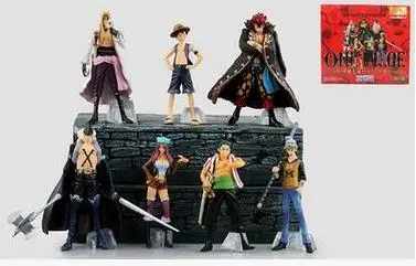 

7pcs/set One Piece Luffy Trafalgar Law Anime Action Figure 9-12cm PVC Collection Model Toys for Christmas Gift with Box