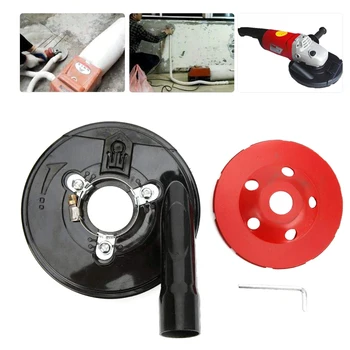 

Universal Surface Grinding Dust Shroud Cover Tools for Grinder Dust Collection+125mm Diamond grinding cup wheel D6