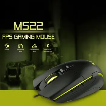

M522 Wired Gaming Mouse 6400 DPI USB 7 Programmable Button Office Game Mice