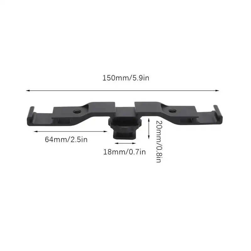 Aluminum Alloy Camera Cold Shoe Mount Adapter Extension Bar Vlog Camera Bracket For DSLR Monitor LED Light Microphone camera mount adapter