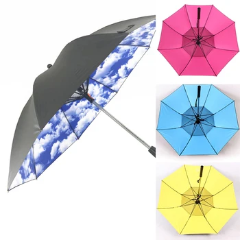 

Spray Fan Umbrella Long Handle Summer Cooling Umbrella Sunny Rainy Day Dual Purpose C55K Sale