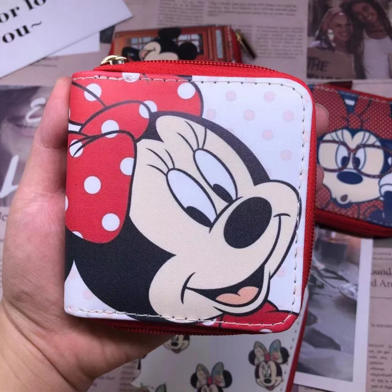 Disney2022 New Mickey Women's Wallet Cute Mini Coin Purse PU Zipper Multifunctional High Quality Luxury Fashion Women's Wallet