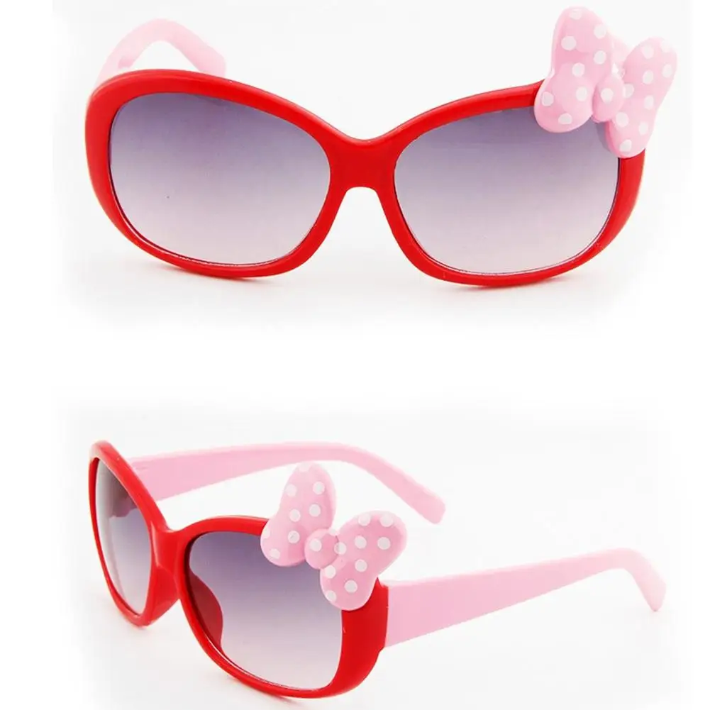 Children Cartoon Glasses Baby Boys Girls Cute Bow Sunglasses