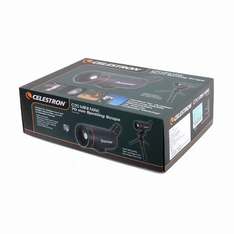 Монокуляр Celestron C70 Mini Mak компактный и портативный для охоты со встроенным зумом