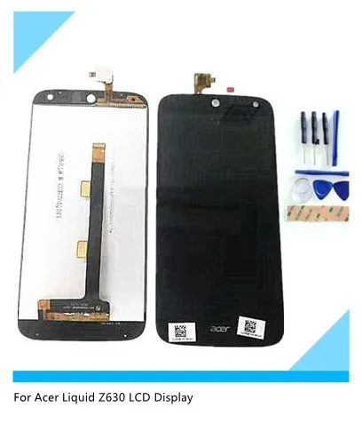 

igh Quality Black Lcd For Acer Liquid Z630 LCD Display + Touch Screen Digitizer Assembly Replacement Parts+ Tools