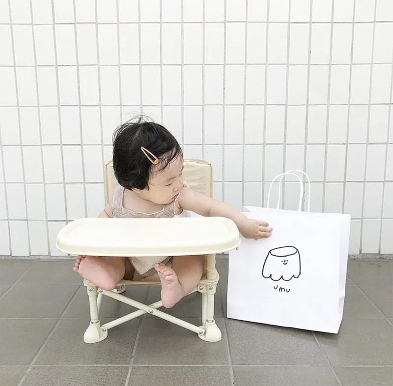 Mesa de comedor portátil para bebé, silla plegable al aire libre, multifuncional