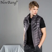 NewBang брендовый мужской матовый пуховый жилет без рукавов светильник ветровка мужская наружная одежда жилет