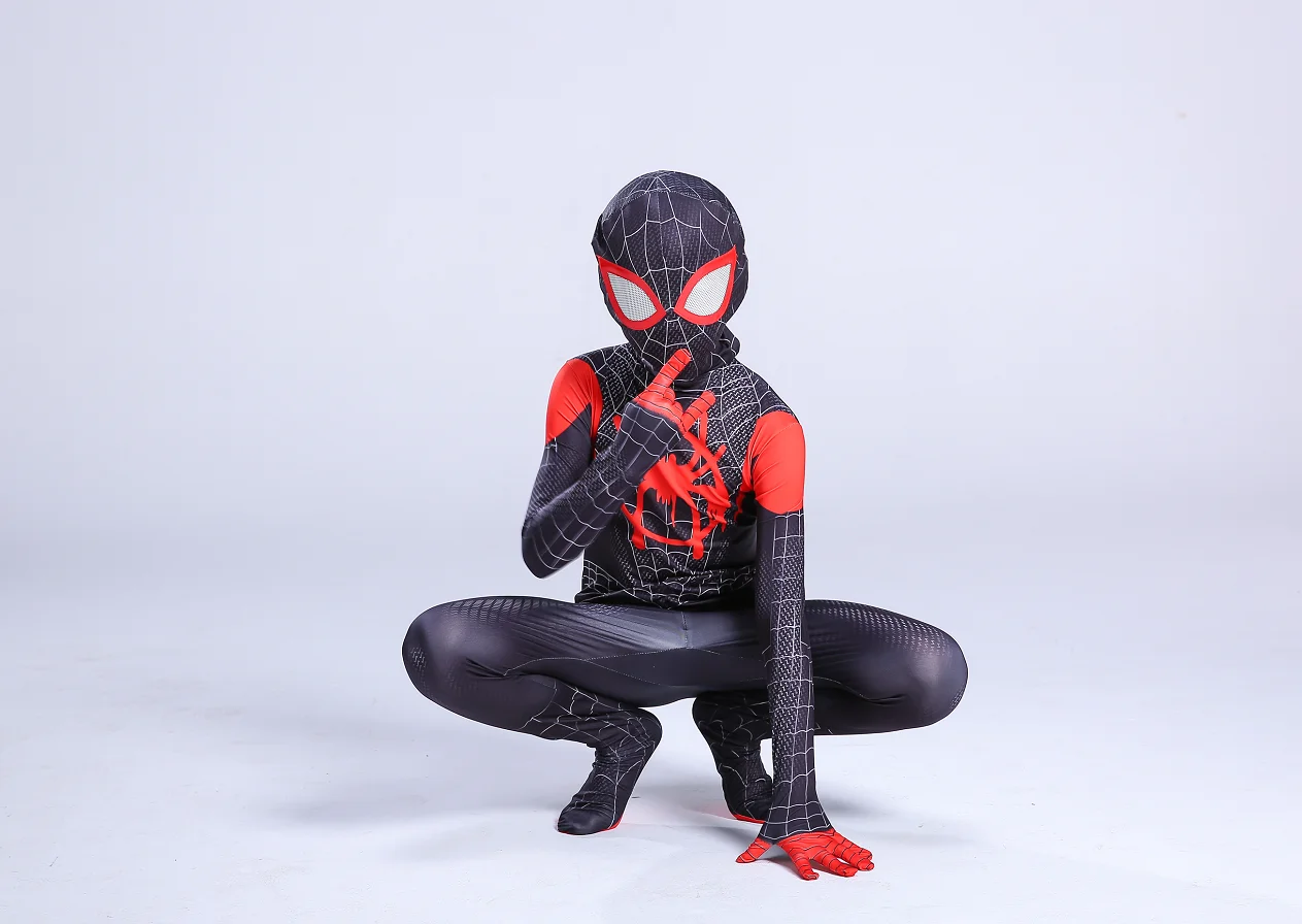 Детский костюм для косплея Человека паука стиха Майлза Моралеса Zentai взрослых