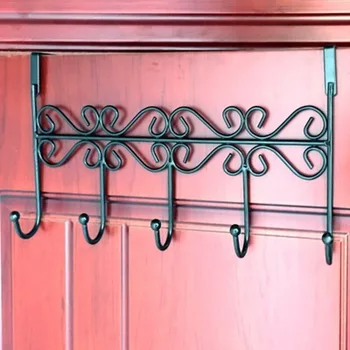 

Nailless Door Hook Storage Shelf Hanging Storage Bath behind Door Hanger Clothes Hook Bedroom Hook