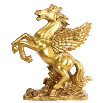 

MOZART Bronze A Winged Horse Feima Pure Copper Pegasus 12 Zodiac Horse Crafts Ornaments Home Decoration