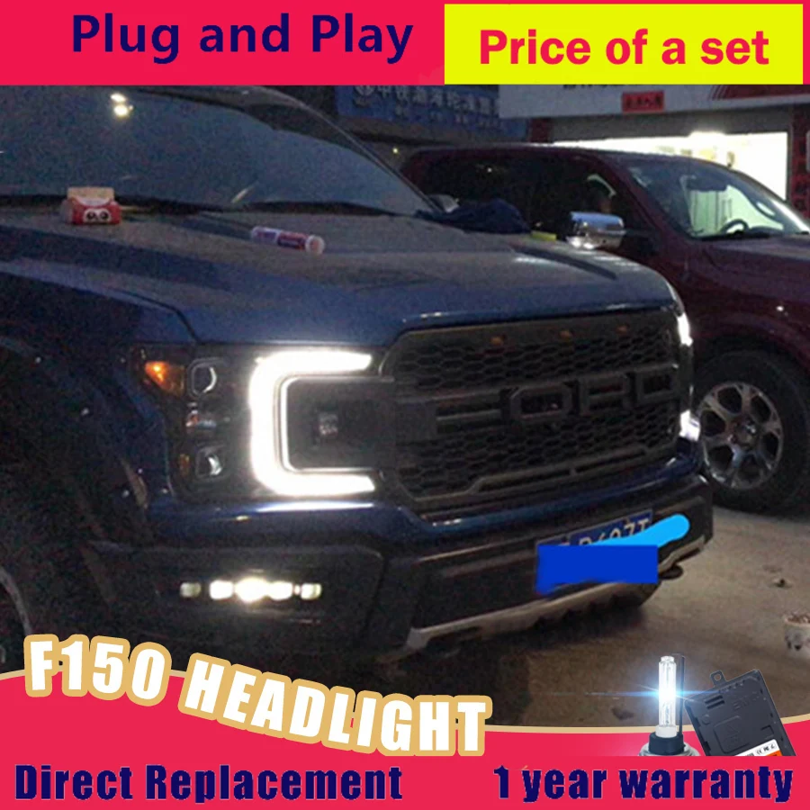 Автомобильный Стайлинг для Ford F-150 фары-2019 Новый светодиодный задний фонарь DRL