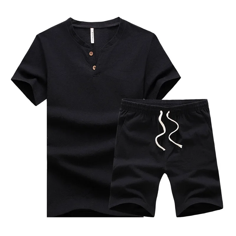 Shirt Shorts Men Autumn New Arrival Men Shirt Cotton and Linen Shirts Short Sleeve Men's Casual Fashion Shirts Plus Size Y