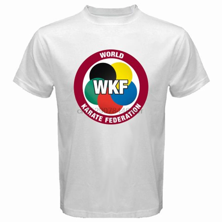 New Wkf World Karate Federation Logo MenWhite T Shirt Size S M L Xl 2Xl 3Xl Newest Top Tees Fashion Style Men Tee | Мужская одежда
