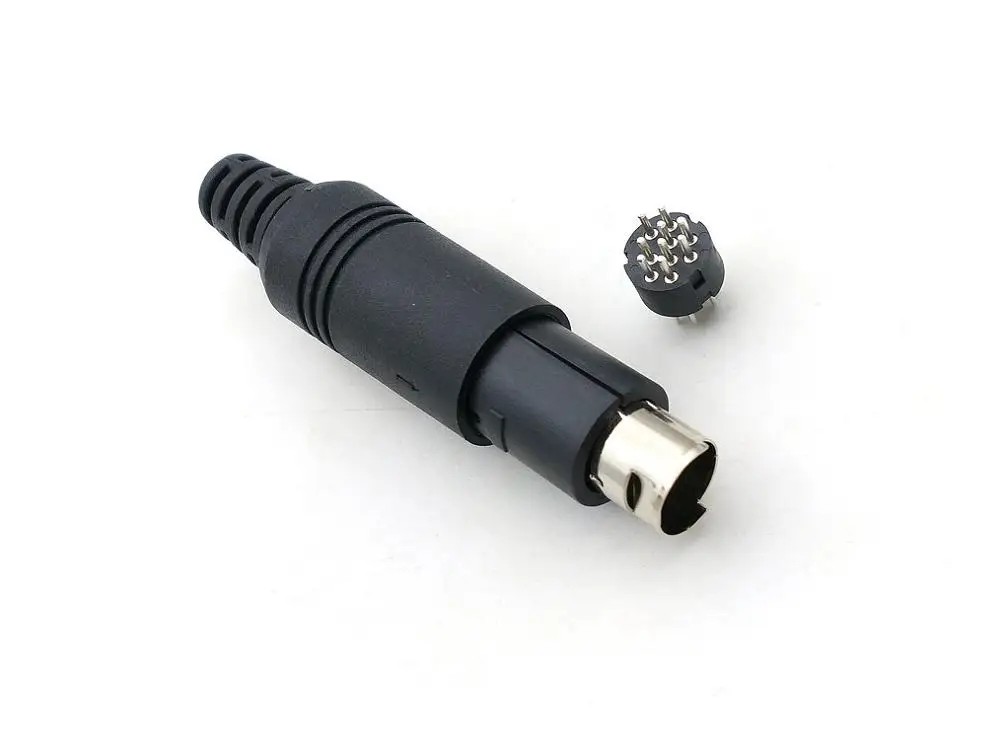 1 шт. 9 контактный штекер мини Din разъем для пайки|connector din|connector mini dinconnector pin |