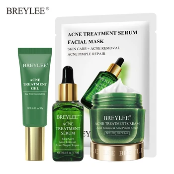 BREYLEE Anti Acne Repair Set Facial Mask Treatment Removal Oil Control Cream Shrink Pores Moisturizing Face Skin Care Serum 1