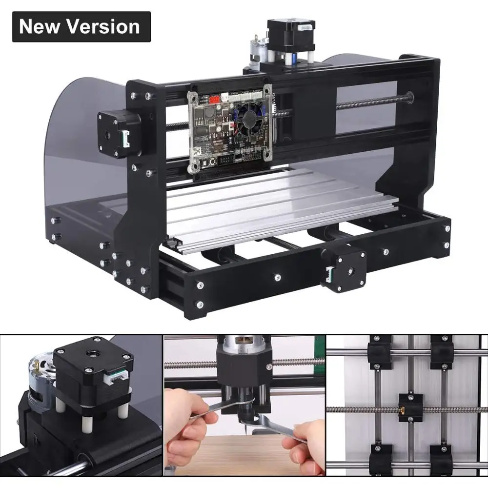 Обновление CNC 3018 Pro Max аппарат для лазерной порезки 3-осевой PBC фрезерный станок для лазерной гравировки GRBL DIY лазерная машина PCB быстроходный деревообрабатывающий фрезерный станок