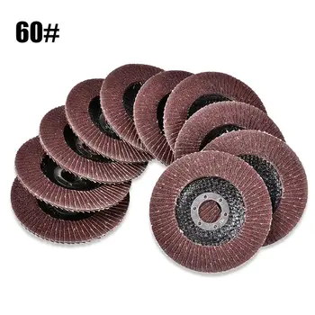 

10PCS 40/60/80/120 Grit Grinding Wheels Flap Sanding Discs 115mm Angle Grinder Discs Metal Plastic Wood Abrasive Rotary Tool