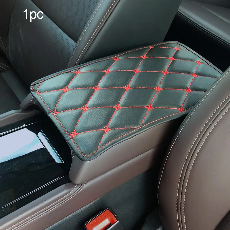 Автомобильная накладка на подлокотник автоматическое хранение коробки подлокотника Pad Подушка для Audi я Ах A8 A3 A4 A6 A5 Q7 R A3 3-дверный - Название цвета: Красный