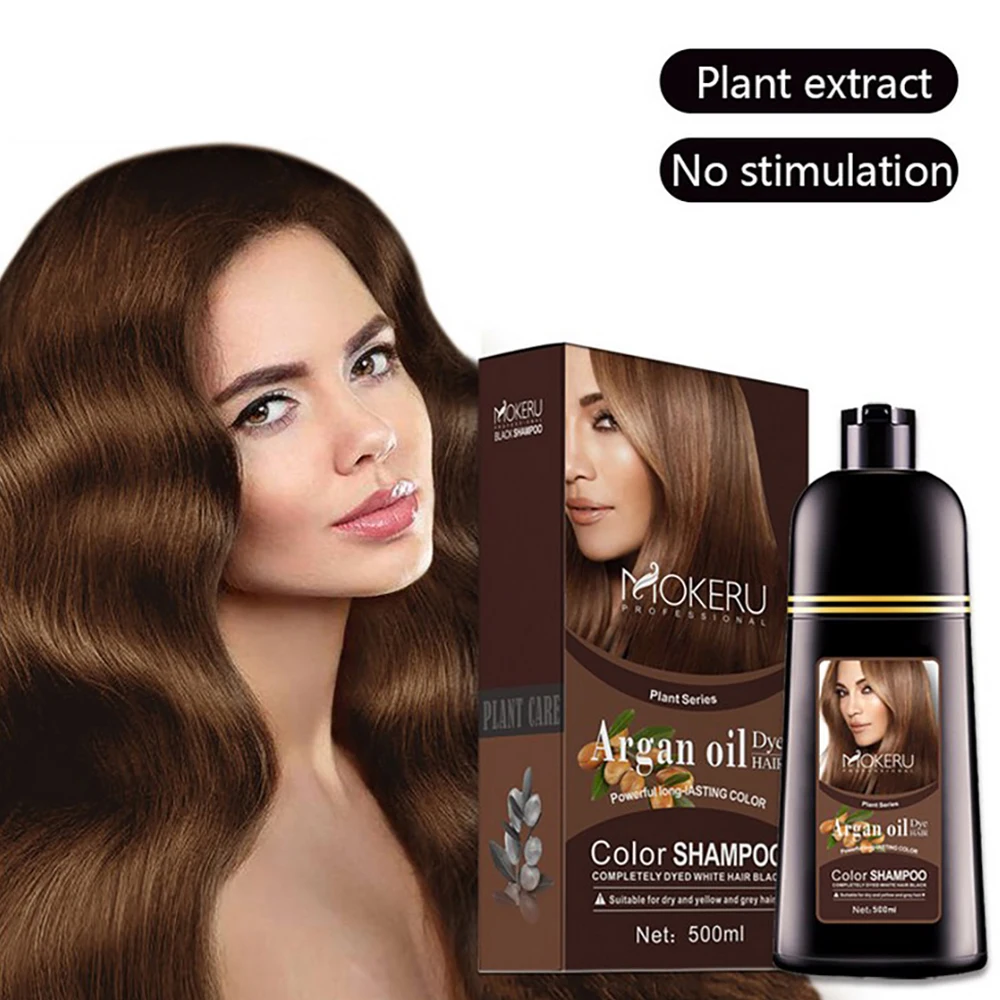 200ml Natural Ginseng Essence Instant Hair Dye Shampoo Instant Hair Color  Cream Cover Permanent Hair Coloring Shampoo Whit Comb  A1 Barber  Styling