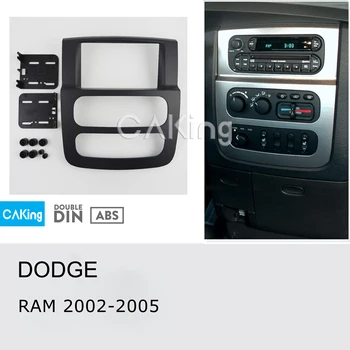 

Double Din Fascia Radio Panel for DODGE RAM 2002-2005 Frame Dash Fitting Kit Facia Face Plate Adapter Cover Front Bezel 2Din