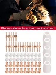 Kit de Buses d'Électrodes de Découpeur Plasma Accessoires de Remplacement Consommables, Outils de Soudure pour PT31 CUT, 30, 40, 50, 65 Pièces 