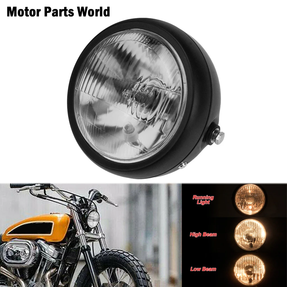 

6'' Universal Motorcycle Headlight Grill Clear Cover For Harley Sportster 883 Roadster XL883R Dyna Street Bob FXDB FXDF Softail