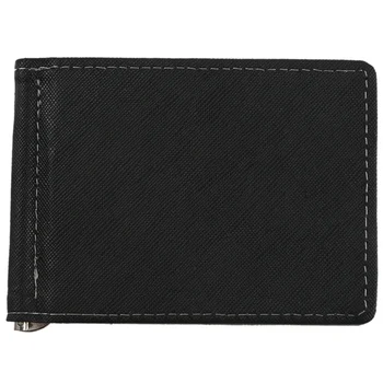 

Faux Leather Slim Wallet Money Clip Mens Credit Card Contract Color Simple Design Burnished Edges Brand New Men Bifold Wallets