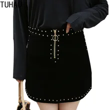 TUHAO, юбка на молнии для женщин, модные, вечерние, для офиса, для девушек, элегантные юбки для девушек, летние, с принтом, для женщин, элегантные, Облегающие юбки для женщин, s