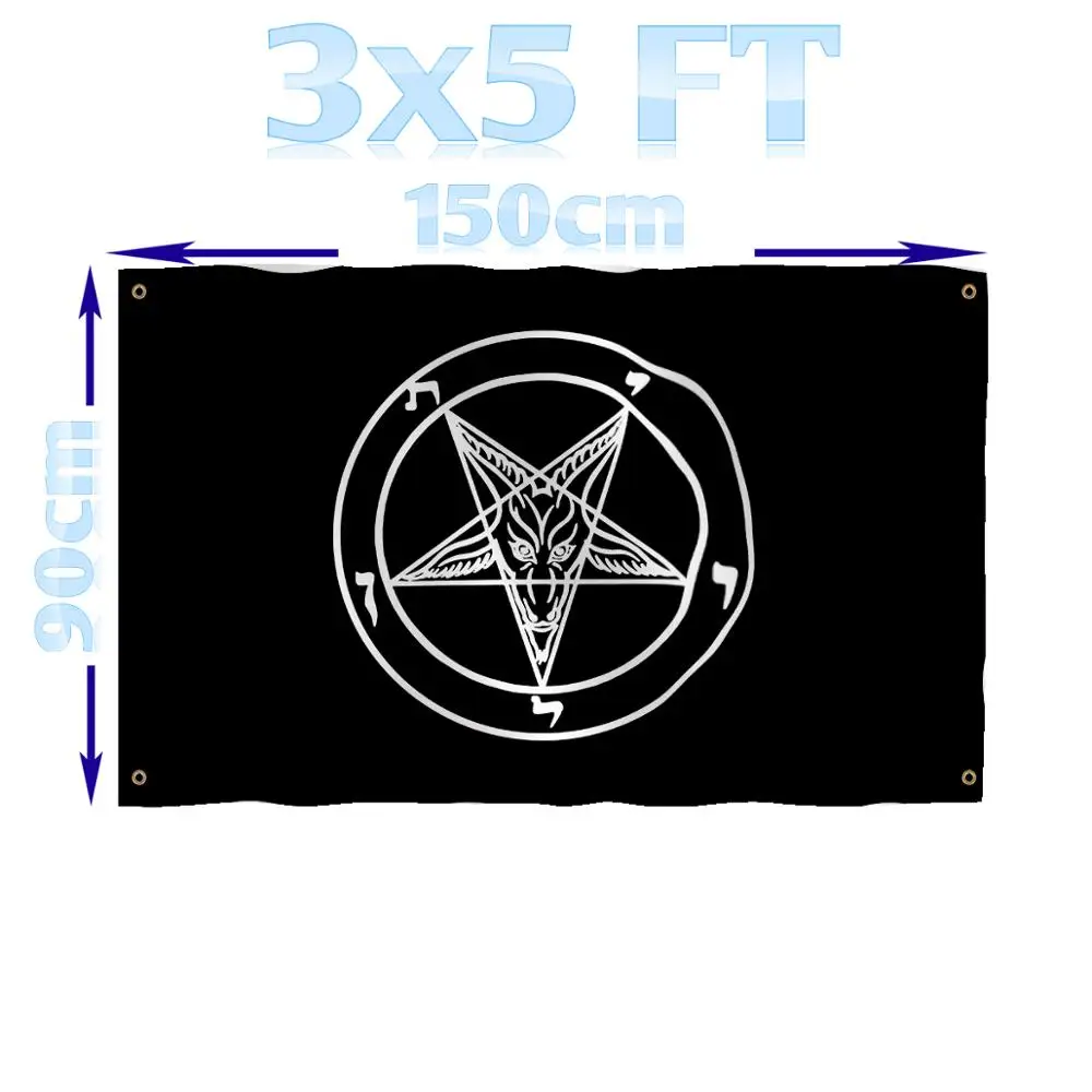 Satan 003 BENFACTORY Store 3x5ft сатана Бафомет Рыцари Тамплиер Бог флаг однослойный полиэстер с латунными люверсами внутри/на открытом воздухе - Цвет: Satan 003
