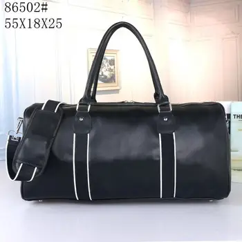 

Logo PU Leather Shoulder Portable Messenger Simple Short-Distance Travel Backpack Large Duffel Bag Student Storage Bag