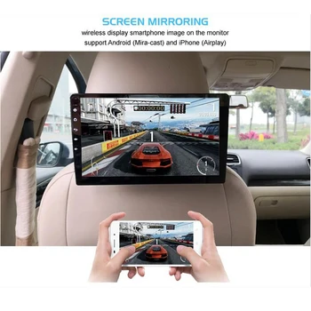 

Best Car Headrest 10.1" IPS HD 1080P Android 8.1 4K Video Player Support WIFI/HDMI/USB/TF/BT RAM 1GB+16G Set LOGO APP download